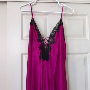 Sexy, satin lingerie nightgown